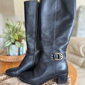 TORY BURCH Leather Marsden Knee-High Boots / size 9
